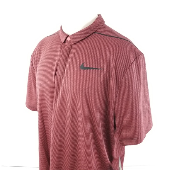 Nike Other - Nike Aeroreact Polo Golf Shirt XL S/S Red Striped